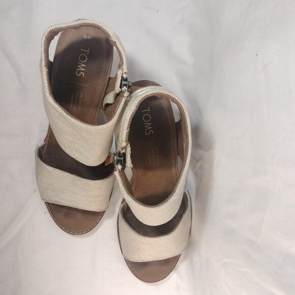 Toms Majorca Heeled Canvas Sandals - Picture 5 of 8